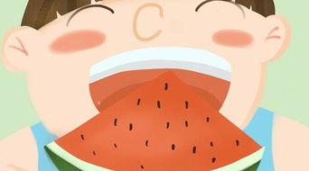 宝宝快速吃瓜,快速吃瓜的可爱瞬间